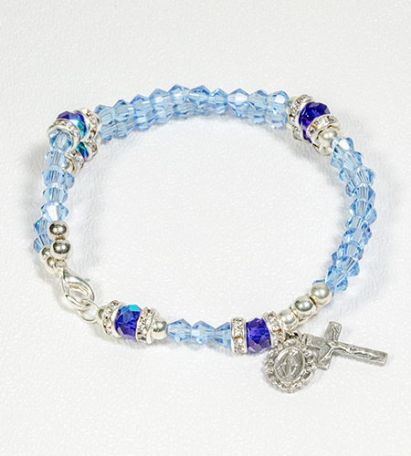 4872304 59 BEAD SAPPHIRE RONDELL ROSARY BRACELET